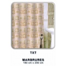 Zasłonka łazienkowa tekstylna 180x200 Marbrures Beżowo-Różowa