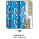 Zasłonka łazienkowa tekstylna 180x200 Atlantis
