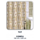 Zasłonka łazienkowa tekstylna 180x200 Corfu beżowa