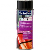 Emalia szybkoschnąca czarna czarna połysk RAL9005 Śnieżka MULTISPRAY 400ml