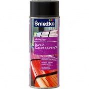 Emalia szybkoschnąca czarna matowa RAL9005 Śnieżka MULTISPRAY 400ml