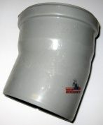 Kolano PCV szare 110/15° Wavin