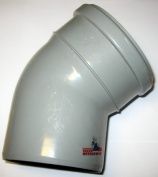 Kolano PCV szare 110/45° Wavin