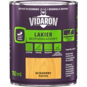 Lakier bezpodkładowy 750ml połysk bezbarwny VIDARON