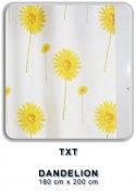 Zasłonka łazienkowa TXT 180x200 Dandelion